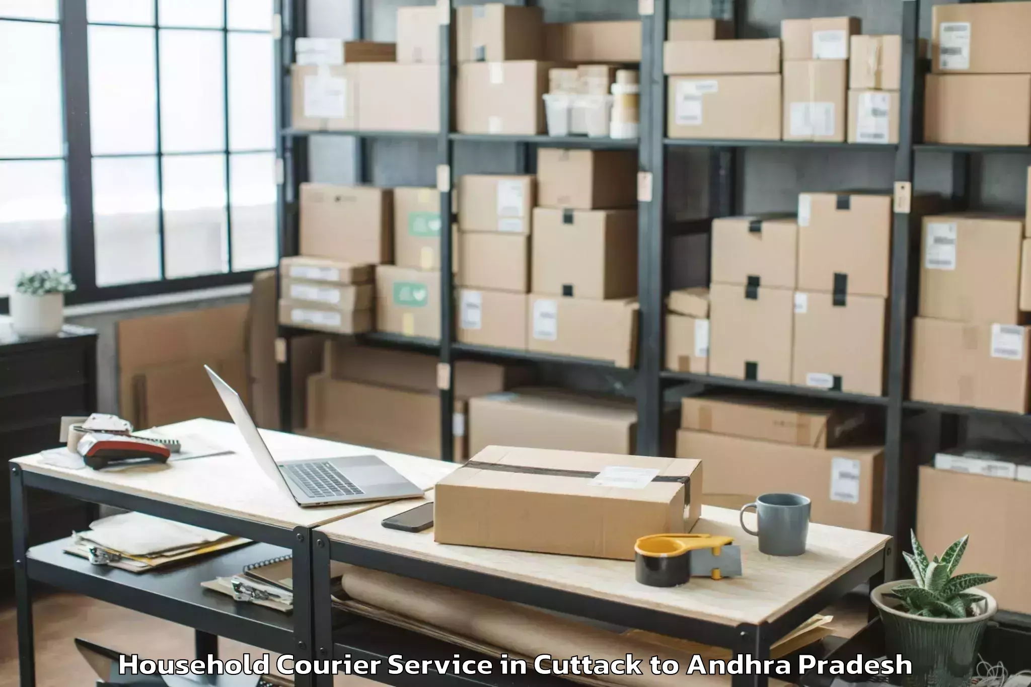 Professional Cuttack to Jaggampeta Household Courier